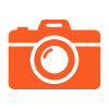 orange camera icon suitable for photography and capturing memories number 18 related