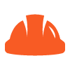 orange hard hat safety equipment construction 1